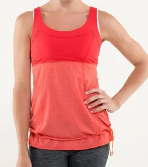 Lululemon Run Ta Ta Topper Tank in Love Red Orange‎ Sz 4 thumbnail 1