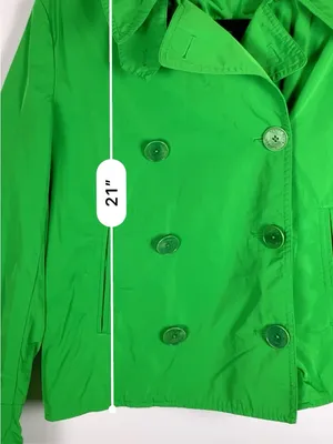 Lauren Ralph Lauren Jacket 8 Green Double Breasted Cropped Lightweight thumbnail 12