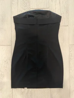 shein black strapless dress  thumbnail 3