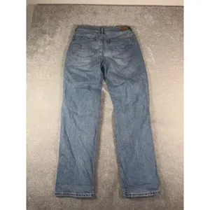 American Eagle Women's Size 12 Long Ripped Distressed Light Wash Comfort Stretch thumbnail 7