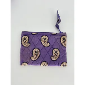 Vera Bradley Purple Paisley Ruffled Handbag Quilted Shoulder Tote‎ Wallet Set thumbnail 7