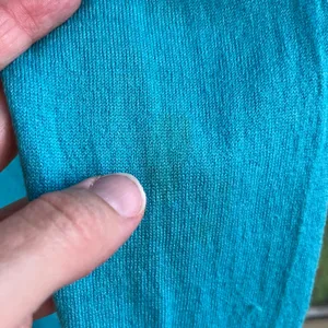 Tory Burch Women's Simone Cardigan Turquoise Logo Button Size M thumbnail 4
