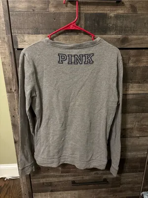 PINK Victoria's Secret Gray Crewneck with Yellow WVU Lettering thumbnail 4