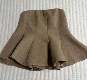 Strapless Brown Flared Tube Top Size XXS thumbnail 1