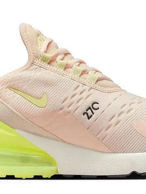 Nike Women's Peach and Lime Athletic Sneakers thumbnail 6