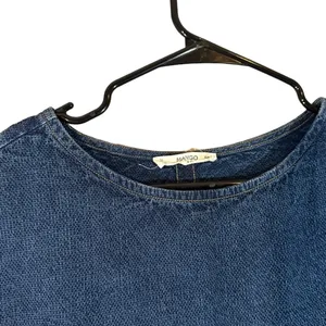 Mango Blue Long Sleeve Crew Neck Casual Denim Shirt Women Sz S thumbnail 4