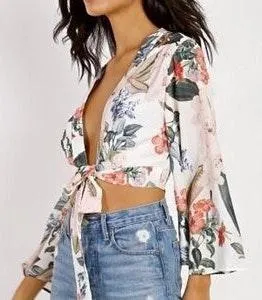 Show Me Your Mumu ✨NWOT Jordan tie top XS thumbnail 3