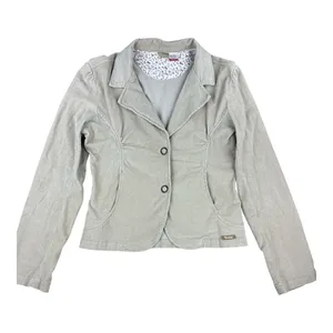 Y2K Unionbay Tan Corduroy Stretch Blazer Jacket Womens Large Button Front Beige thumbnail 2