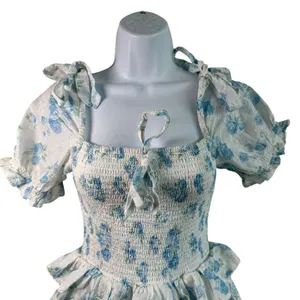 Amy Jane London Believe In Your Own Magic Mini Dress XS Floral Smocked Bodice thumbnail 9