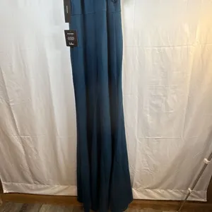 Lulus Margeaux Teal Cape Sleeveless Long Gown Size Small NWT thumbnail 7