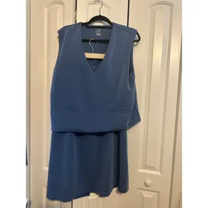 A New Day Women's XL Sleeveless Vest Top &‎ Midi Skirt Set Blue thumbnail 2