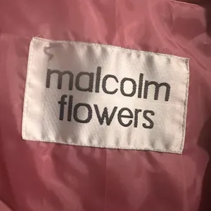 Vintage Malcolm Flowers Bomber Jacket Medium 100% Silk Fringe‎ Western Pink thumbnail 3