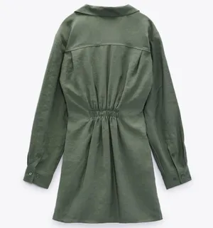 ZARA WRAP DRESS WITH POCKET thumbnail 4