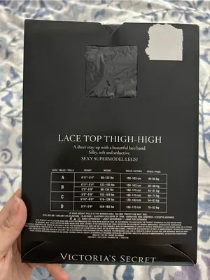 Victoria’s Secret black lace top thigh high thumbnail 2