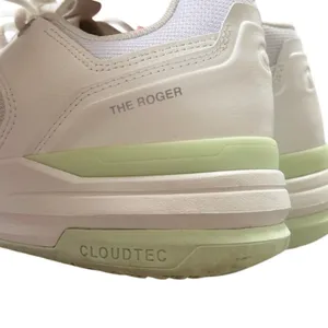 On Cloud The Roger Tennis Lightweight White & Mint Green Sneakers W10 thumbnail 10