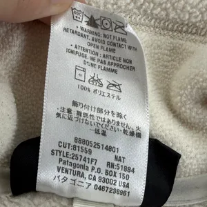 Patagonia Synchilla‎ Fleece Jacket Women's XL Beige Quarter Zip Pullover READ thumbnail 6