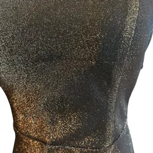 Blondie Nites by Stacy Sklar NWT Mini Halter Dress SZ 11 Black Gold Shimmer thumbnail 7