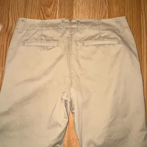 Vintage cuffed khaki pants stitched rolled hem embroidered moose logo thumbnail 5
