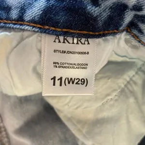 Akira Cargo Denim Flare Jeans Size 11 29 Acid‎ Wash Baddie Streetwear thumbnail 8