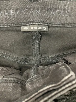 American Eagle Outfitters Black Distressed Hi-Rise Shortie thumbnail 3