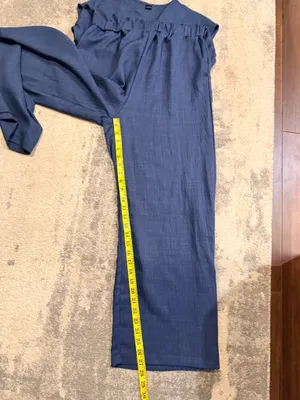 SHEIN Navy Blue Button-Front Jumpsuit thumbnail 8