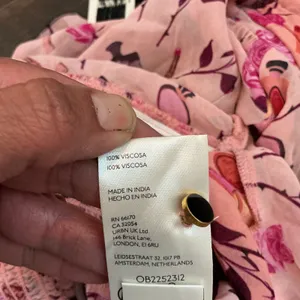 Maeve Anthropologie Anisa Perfume Floral Smocked Peplum Top Pink S Velvet Trim thumbnail 8