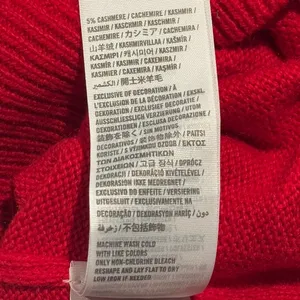 Abercrombie Sweater Rabbit Hair Cashmere Y2K Preppy Heritage Old Money Red Large thumbnail 7