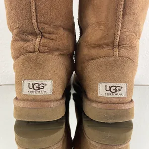 Australia Classic Tall II Chestnut Tan Suede Sheepskin Shearling Wool Boots thumbnail 6