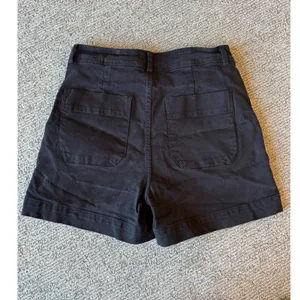 Bohme Womens Black High Waisted‎ Cotton Chino Shorts Size 29 Double Button thumbnail 2