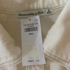 NEW Abercrombie & Fitch Cream Sleeveless Mini Tank A-Line Sheath Shirt Dress S thumbnail 5