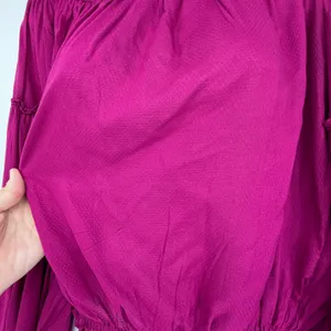 Free People Free Spirit Crop‎ Top S Magenta Off Shoulder Tiered Bell Sleeve Boho thumbnail 3