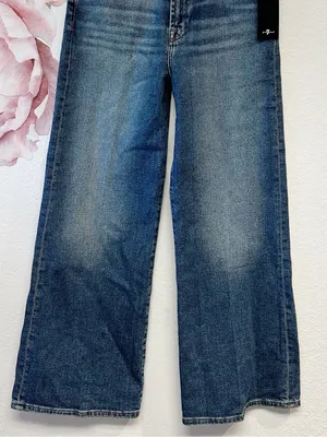 7 For All Mankind Ultra Hi Rise Wide Leg Jo Petite New With Tags Sea Level 28 thumbnail 8