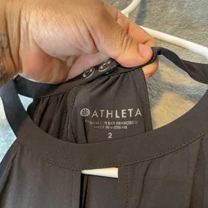 Athleta Black Sol Wide Leg‎ Romper Jumpsuit Size 2 thumbnail 10