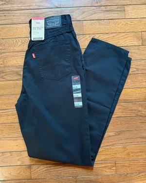 Levi's High Waisted Black Mom Jeans Size 27x30 (4) Tapered Leg Vintage Style thumbnail 1