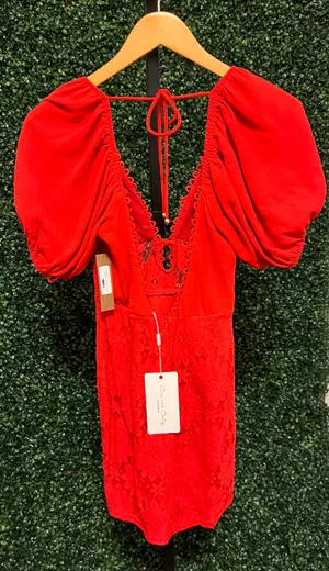 One And Only Collection Lace Inset Mini Dress thumbnail 7
