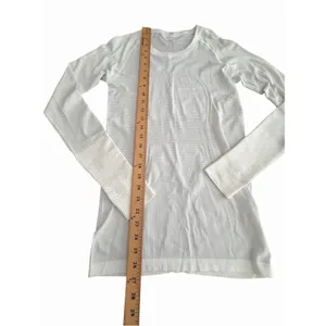 Lululemon Swiftly Womens Size 6 White Top Tech Long Sleeve Activewear #JJJ4-3 thumbnail 3