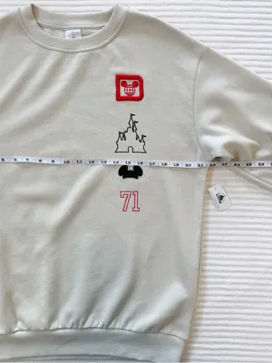 Disney Parks ‘71 Crewneck Sweatshirt with Red & Black Patch Embroidery NWT thumbnail 5