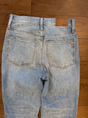 Madewell Perfect Vintage Jeans Light Wash Distressed Raw Hem Size 26 - P31 thumbnail 8