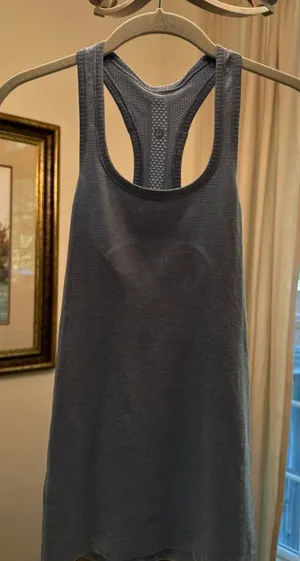 Lululemon swiftly tank in beautiful blue‎ in size 2 thumbnail 1