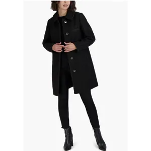 Laundry by Shelli Segal Chunky Knit Black Boucle Coat Size XS Collared thumbnail 4