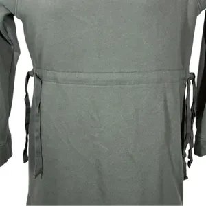 Athleta Studio Cinch Green Sweatshirt Dress Small Tie Waist Athleisure thumbnail 6