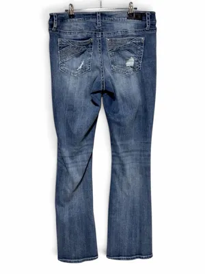 Buckle Daytrip Virgo Bootcut Jeans Mid Rise Curvy Embellished Pockets 32 LONG thumbnail 2