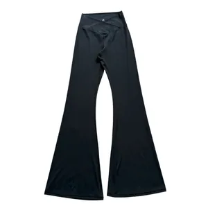 🔃High Waist Black Flare Leg Yoga Pants Leggings thumbnail 2