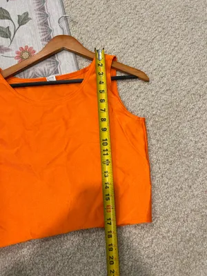 Retro orange crop top Size XL thumbnail 8