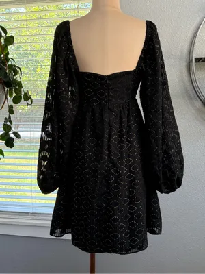 Amanda Uprichard Roma Black Gold Long Sleeve Size Small thumbnail 6