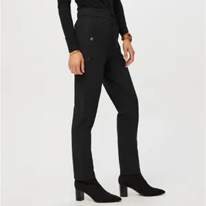 Figs Figspro Skinny Zip Fly ScrubTrouser Womens Black Scrub Pants Work size S thumbnail 2