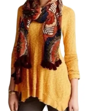 Left of Center Butter‎ Yellow Asymmetrical Long Sleeve Top thumbnail 1