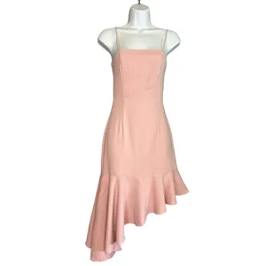 Superdown Pink Slip Dress MEDIUM Pastel Ruffle Romantic Cocktail Revolve $72 NEW thumbnail 4