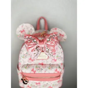 Loungefly Disney Mini Backpack Bag Womens Minnie Mouse All Over Print Bow Ears thumbnail 4