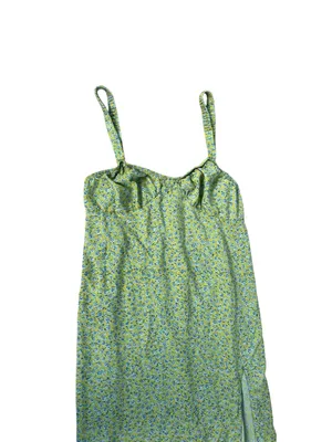 Motel Rocks Lime Green Floral Midi Slip Dress thumbnail 2
